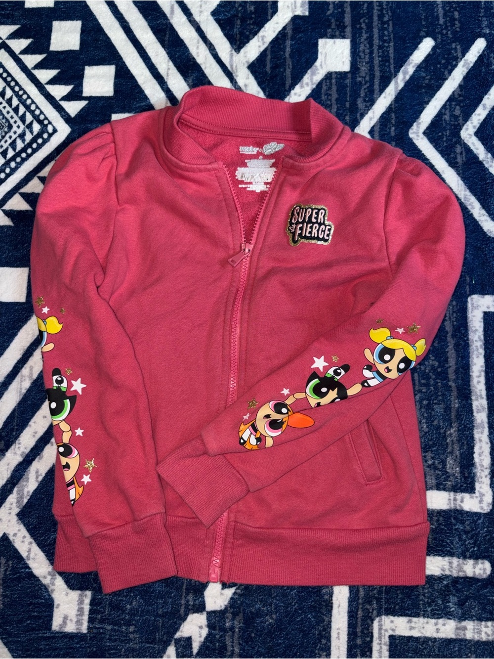 Super Fierce Powerpuff Girls Pink Zip Hoodie
